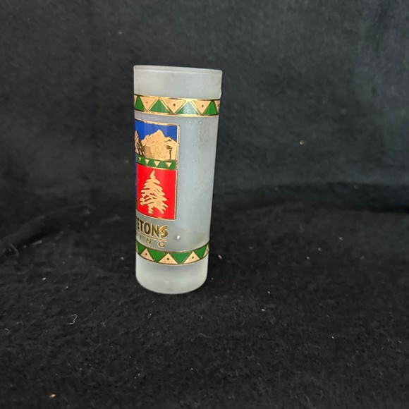 Grand Tetons , tall frosted glass, shot glass. - Picture 2 of 6